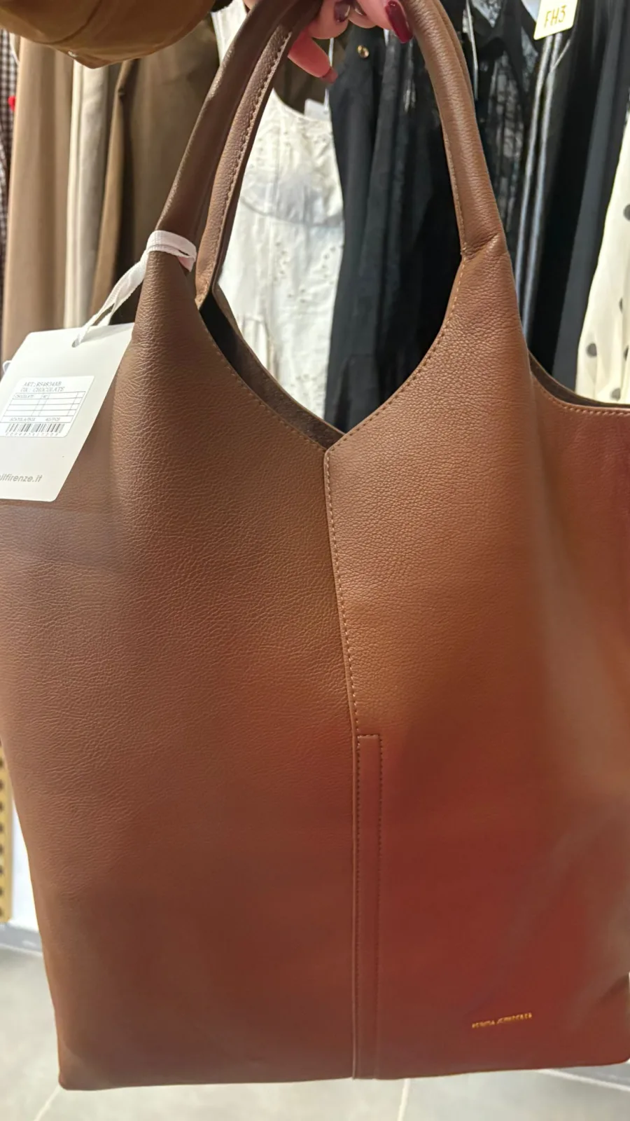 Borsa in ecopelle marrone