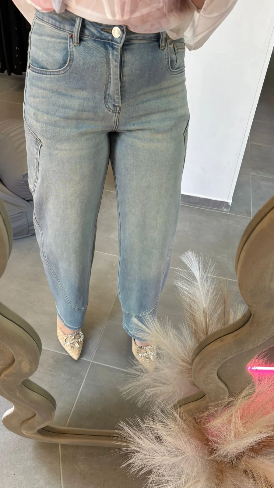 Jeans ballon lavaggio chiaro